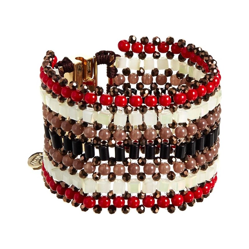 Nali Red Braided Beads Bracelet - Red