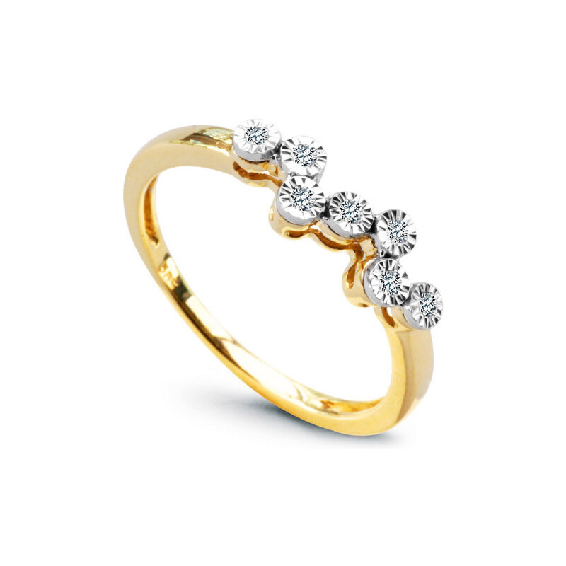 Diamantový prsten H I1 Au585 Chaîne