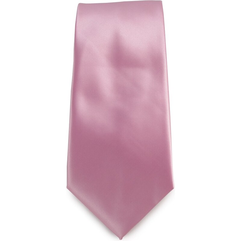 Šlajfka Růžová jednobarevná mikrovláknová kravata