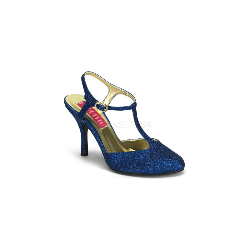 Violette 12G modré sandálky Pleaser 36 (US 6)