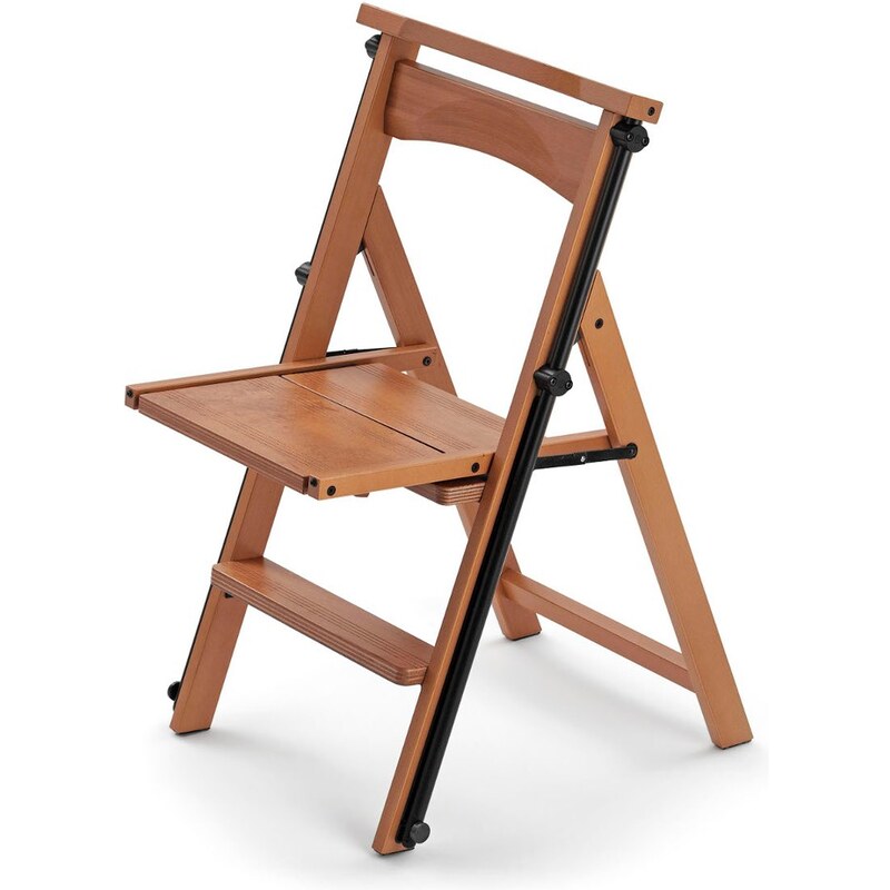 Skládací židle a schůdky v jednom z bukového dřeva Arredamenti Italia  Eletta - GLAMI.cz