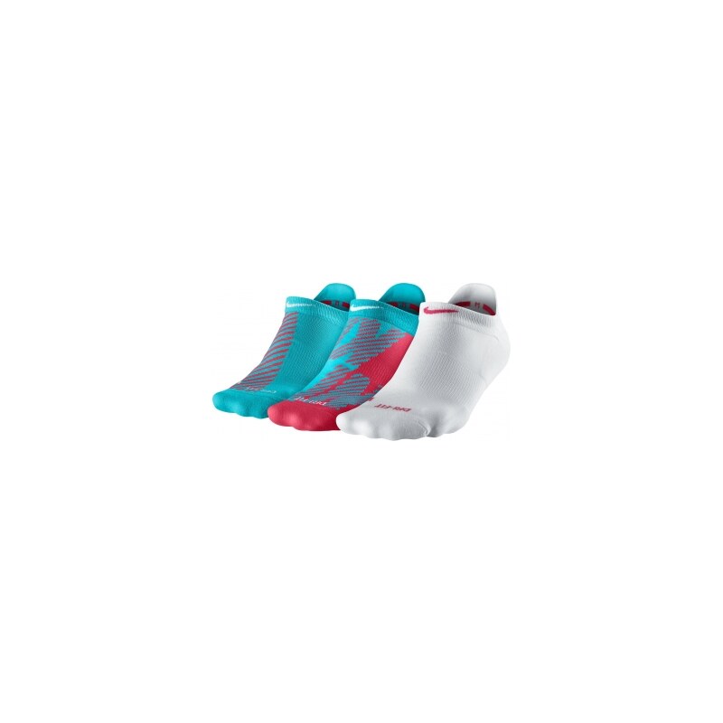 Dámské ponožky - Nike 3PPK WOMENS DRI FIT GRAPHIC N bílá/modrá/růžová S