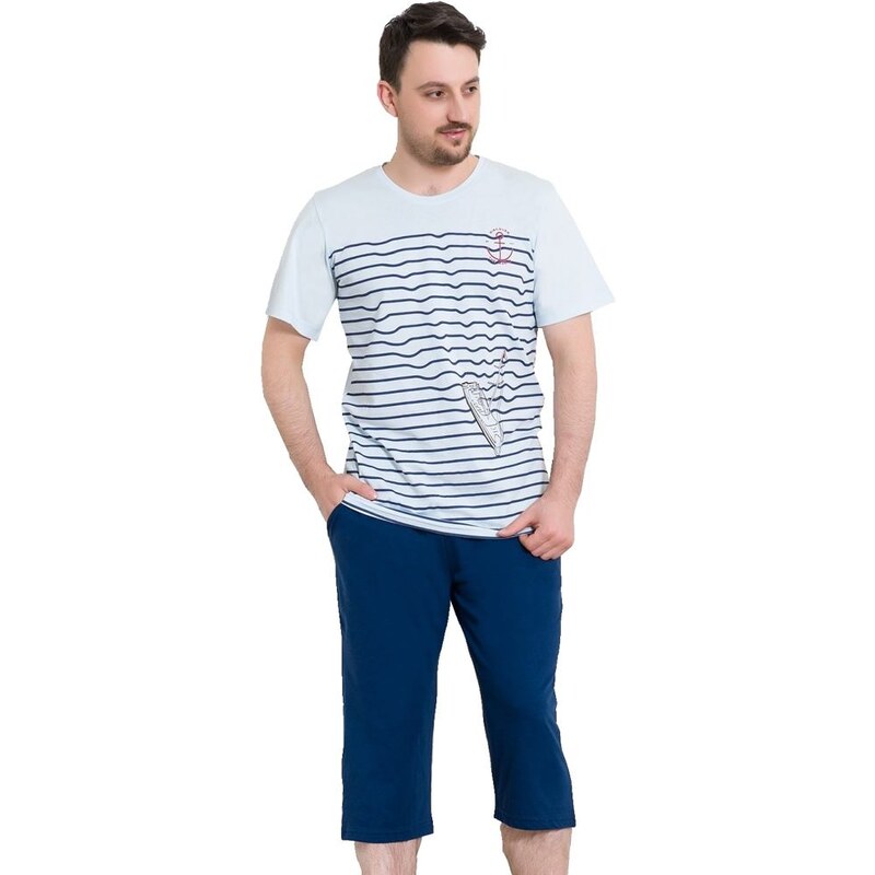 Gazzaz Pánské pyžamo Fabio modré