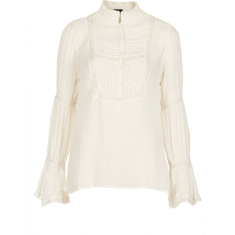 Topshop Frill Collar Lace Blouse