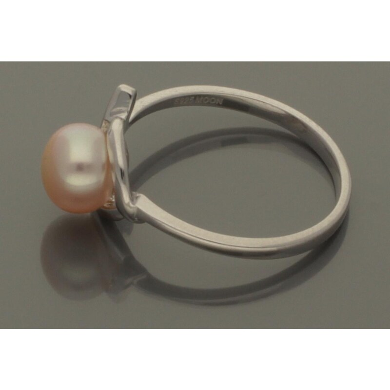 Moonpearls MOON Zara - prsten s pravou říční růžovou perlou RP000122 Velikost 49 mm