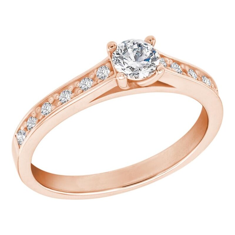 Eppi Zásnubní prsten s bočními diamanty Brione