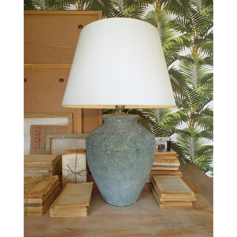 Keramická stolní lampa Orchidea Milano Saint Tropes Greenish Grey, ⌀ 50 cm  - GLAMI.cz