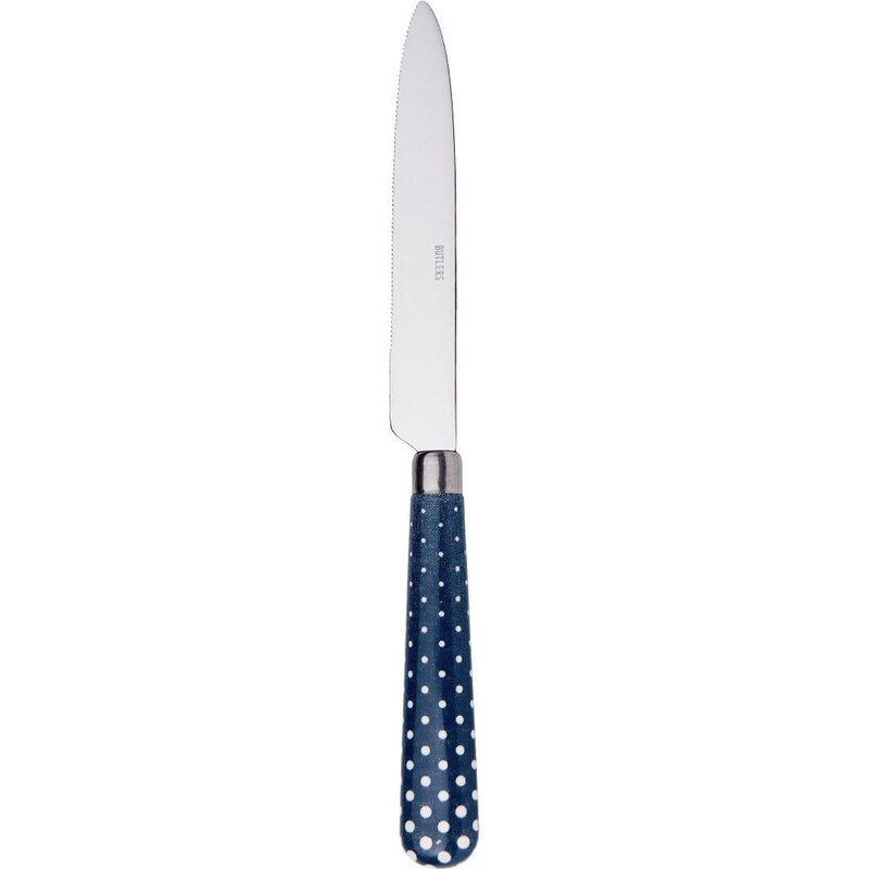 BISTRO Nůž puntík - modrá/bílá