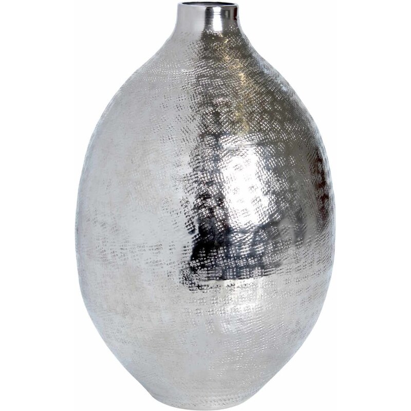 INDIRA Váza poniklovaný hliník 27 cm