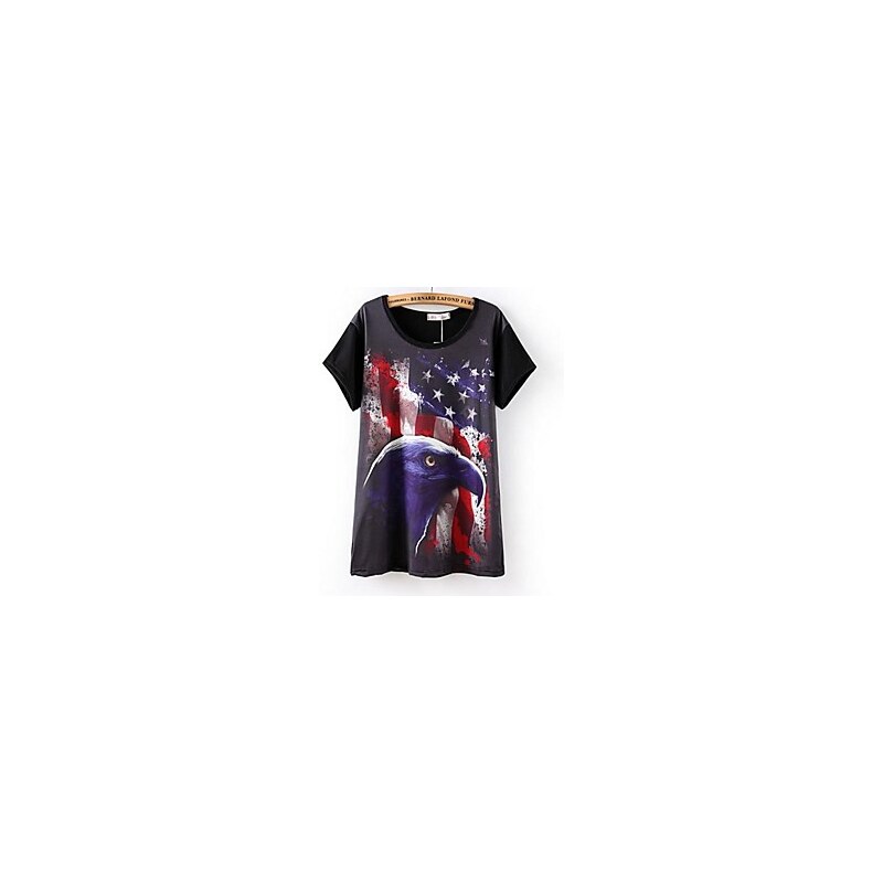 LightInTheBox Women's Digital Printing Short Sleeve Crew Neck Eagle Patterns T-shirt
