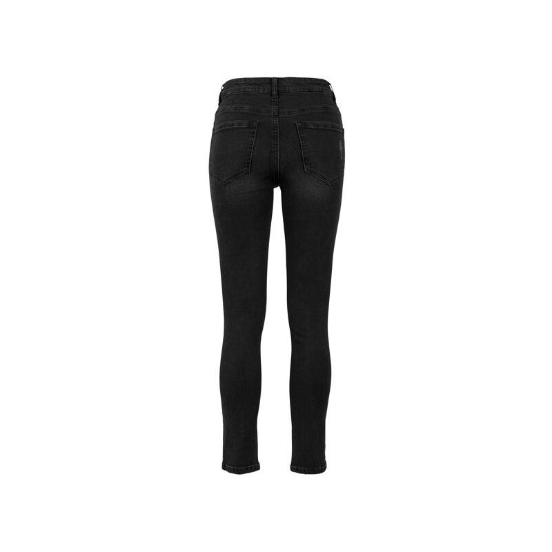 Urban Classics Ladies High Waist Skinny Denim Pants black washed