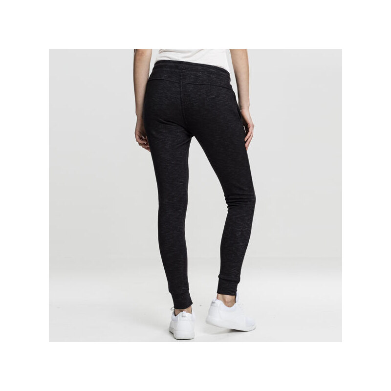 Urban Classics Ladies Space Dye Terry Jogpants blk/wht