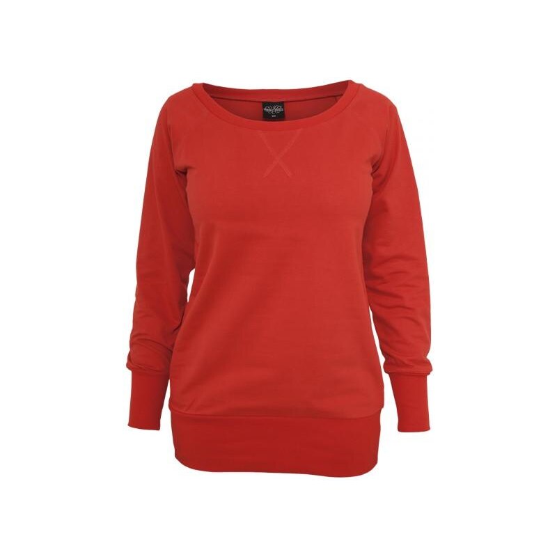 Urban Classics Ladies Wideneck Crewneck red