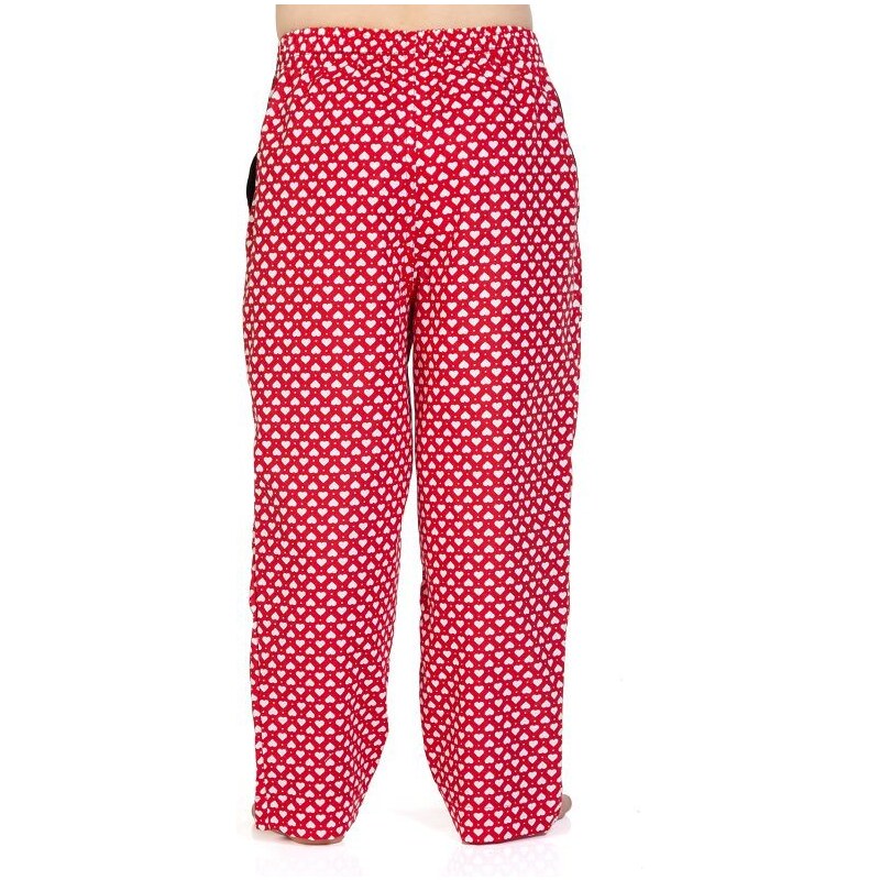 EMES Dětské kalhoty - červené se srdíčky