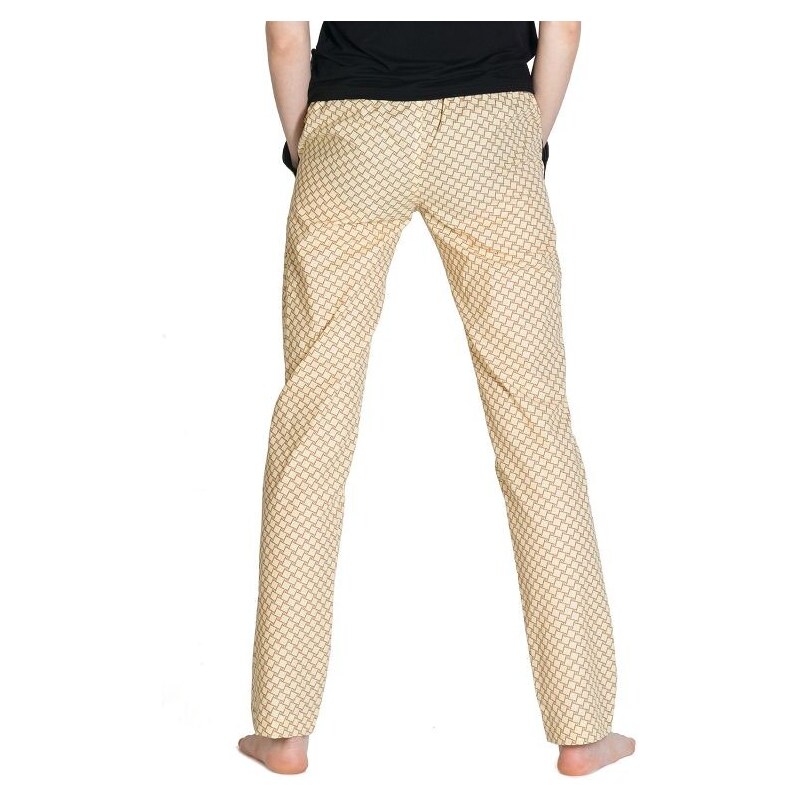 EMES Dámské kalhoty - vzor na béžové