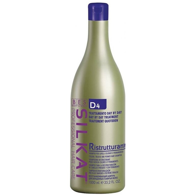 BES Silkat D4 Ristrutturante Shampoo regenerační šampon na barvené vlasy 1000ml