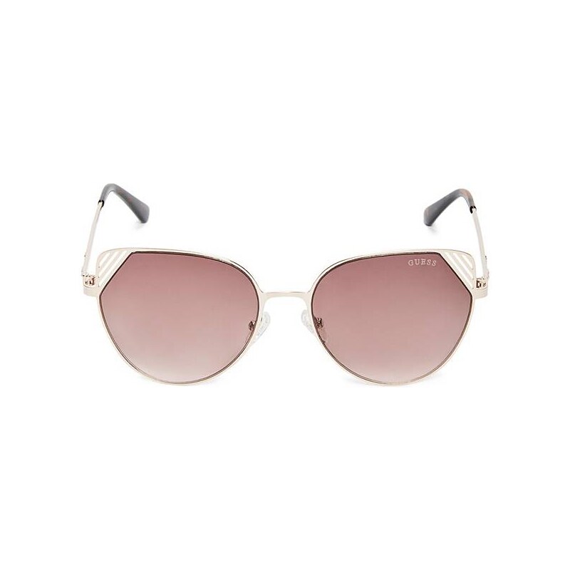 GUESS brýle Cateye Metal Sunglasses hnědé, 10780
