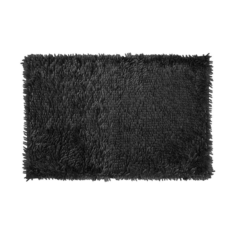Koupelnová předložka SHAGGY, černá, 50x70 cm, Mybesthome