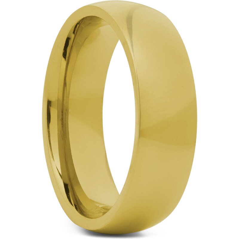 Trendhim Prsten z nerezové oceli Gold 6 mm E8-8-2407