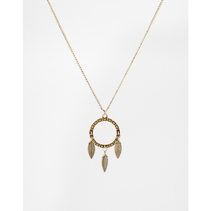 ASOS Neck Chain With Dream Catcher - Gold