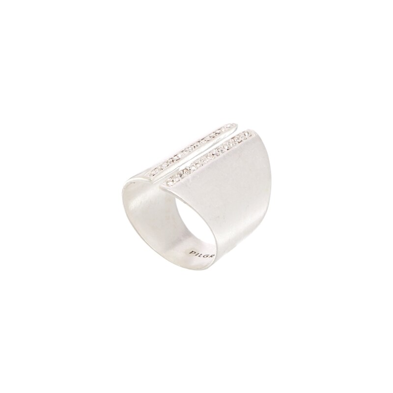 Pilgrim Silver Plated Adjustable Silver Ring - Silver