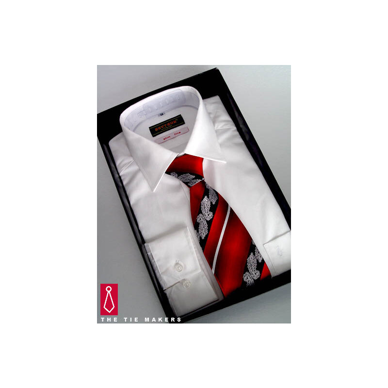 Bílá svatební košile Beytnur - slim fit