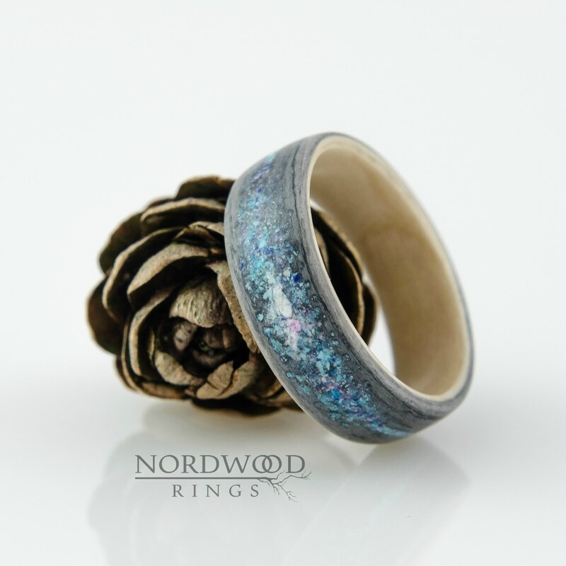 Nordwood Rings Dřevěný prstýnek GRAY OAK GALAXY NWR900/NE2 - GLAMI.cz