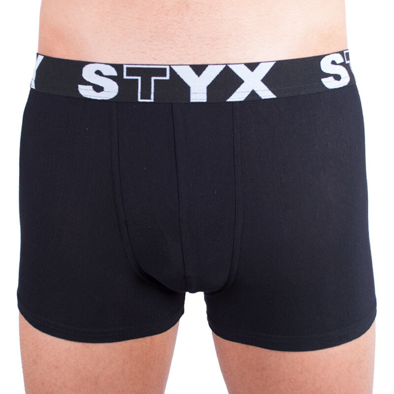 Pánské boxerky Styx sportovní guma černé (G960)