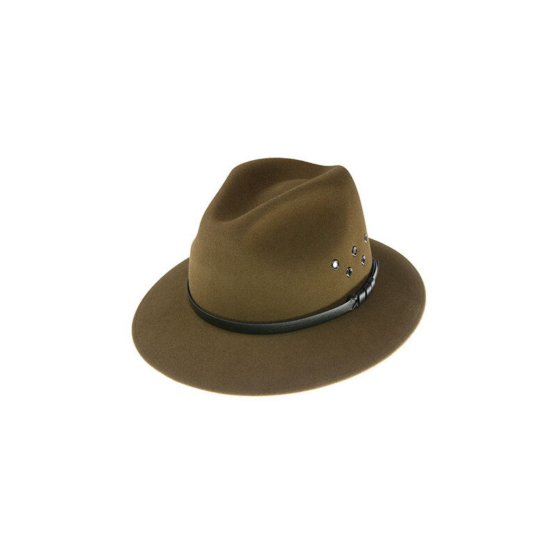 Tonak Pánský plstěný klobouk khaki (Q5001) 56 11044/10-11925/15AA