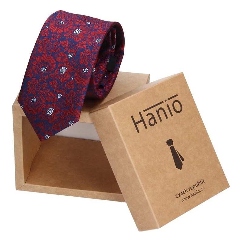 Pánská kravata Hanio Liam - modro - červená