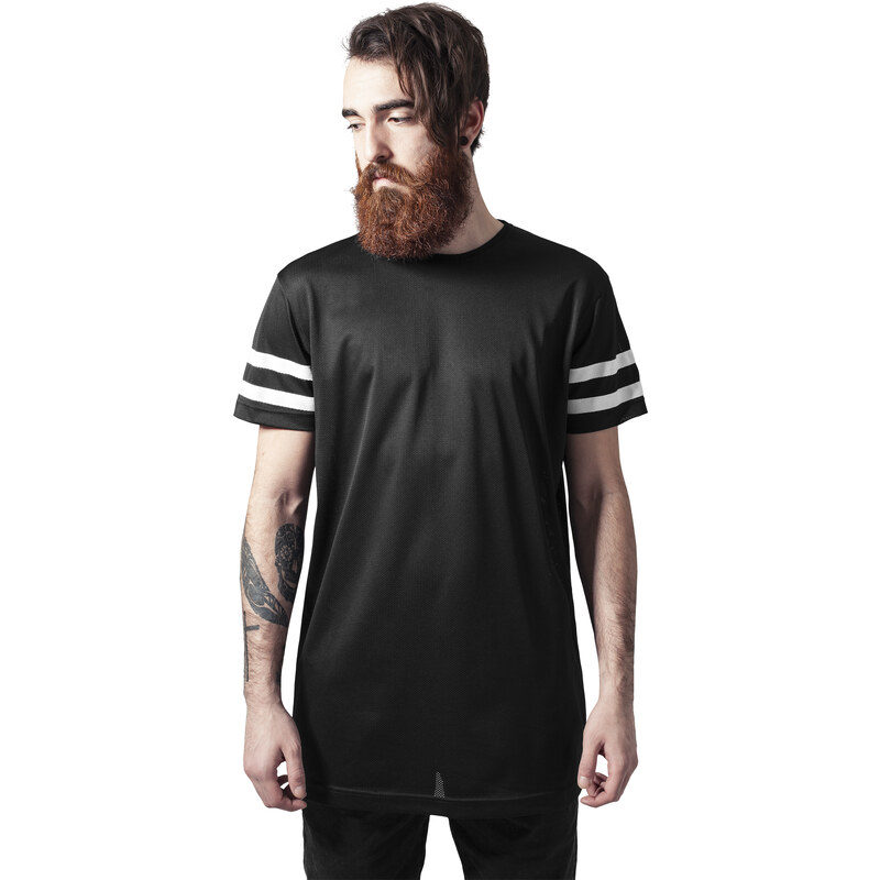 Urban Classics Stripe Mesh Tee blk/wht