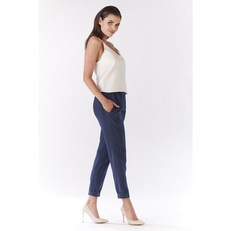 Awama Woman's Pants A186 Navy Blue