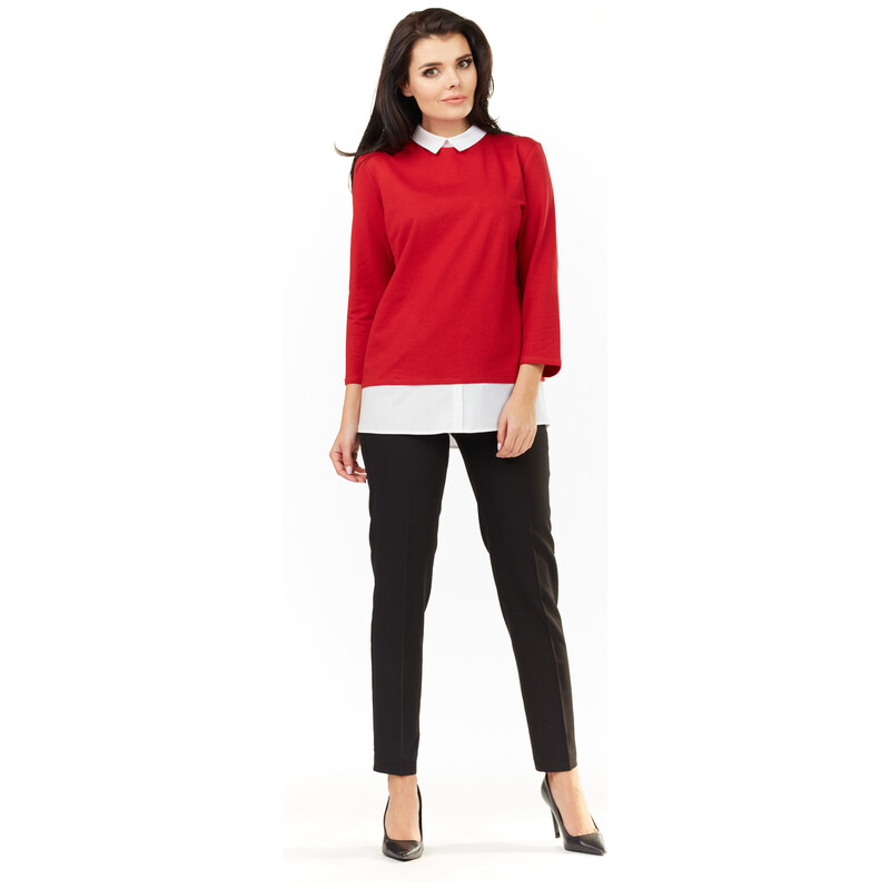 Awama Womans Blouse A208 Red