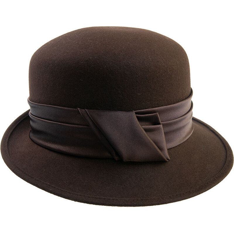 Tonak Dámský plstěný klobouk tmavě hnědá (Q6032) 56 51881/09IC
