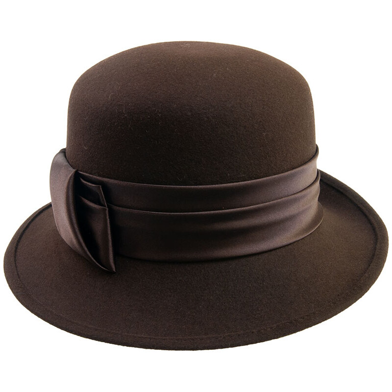 Tonak Dámský plstěný klobouk tmavě hnědá (Q6032) 56 51881/09IC