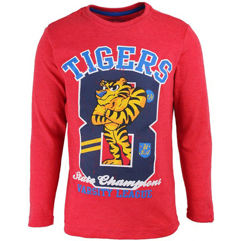 PRIMARK Chlapecké červené tričko tygr dlouhý rukáv