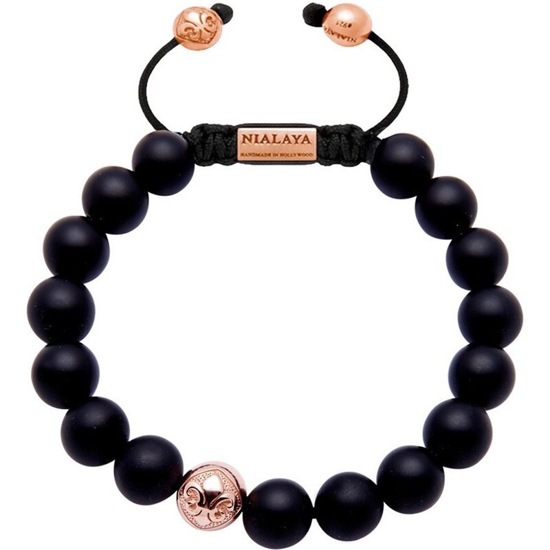 LUXUSNÍ 14k PÁNSKÝ NÁRAMEK NIALAYA ONYX