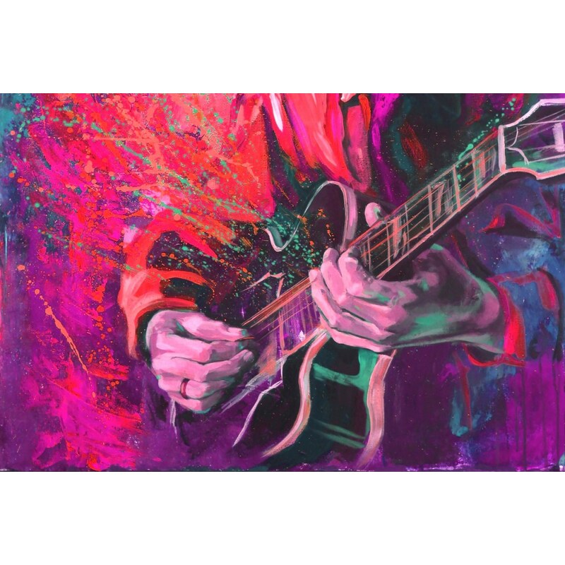 Malvis Obraz malovaný kytarista