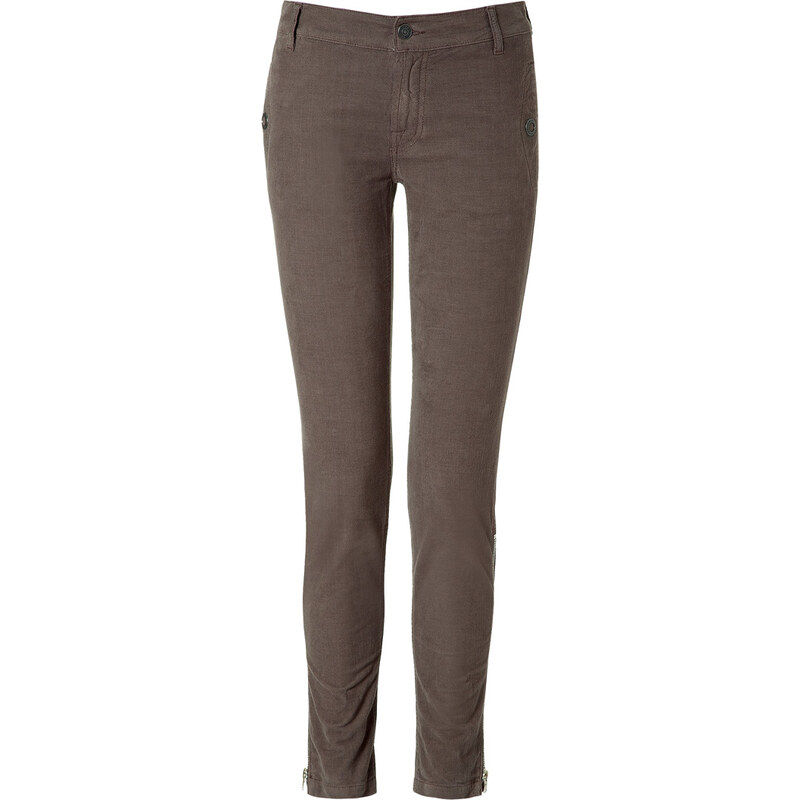 Seven for all Mankind The Gwenevere taupe pants with flaps and zips