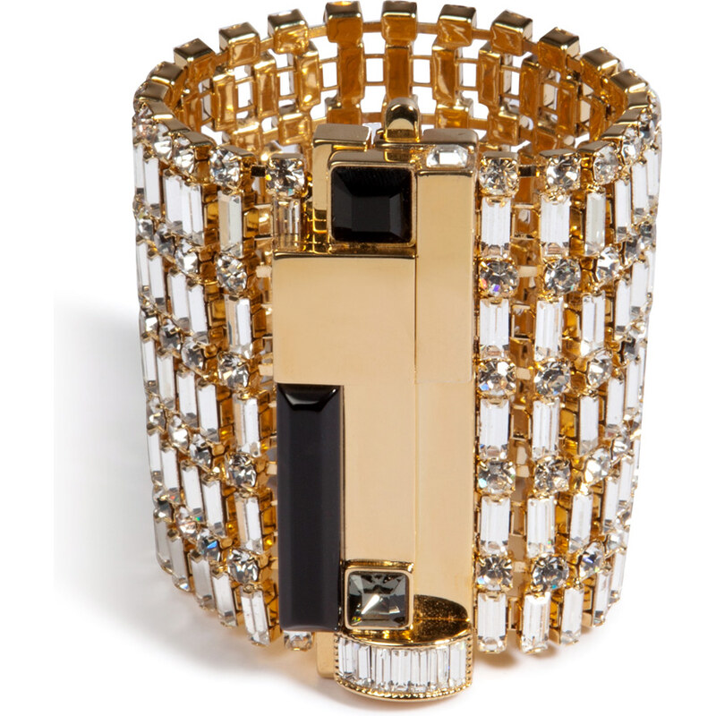 Emilio Pucci Crystal Bracelet in Gold/Silver