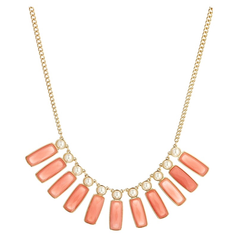 Talullah Tu Pearl Pastel Bead Statement Necklace - Pink