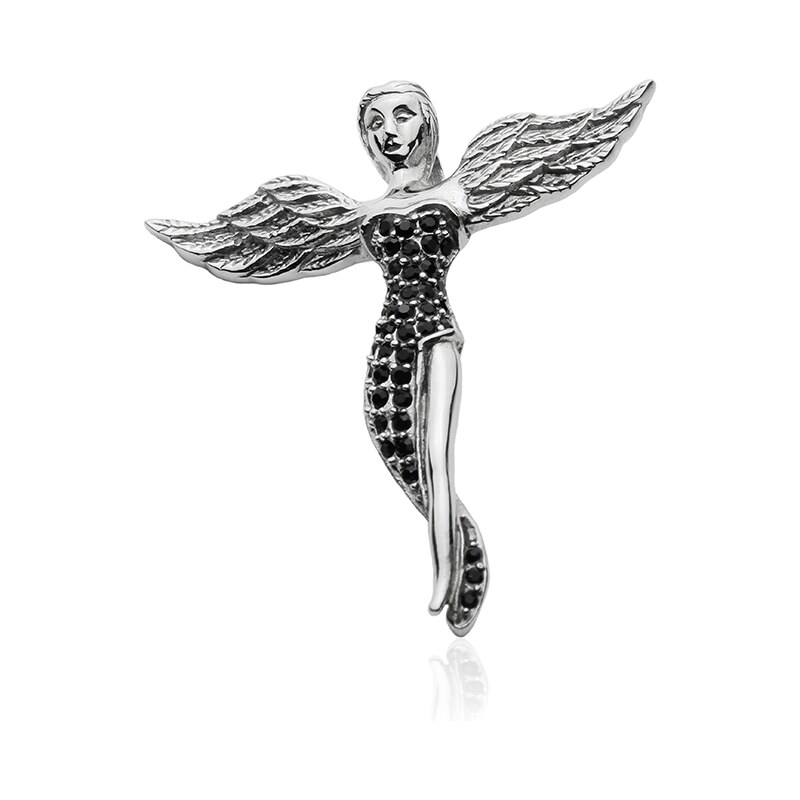 BM Jewellery Přívěsek anděl z chirurgické oceli S306100