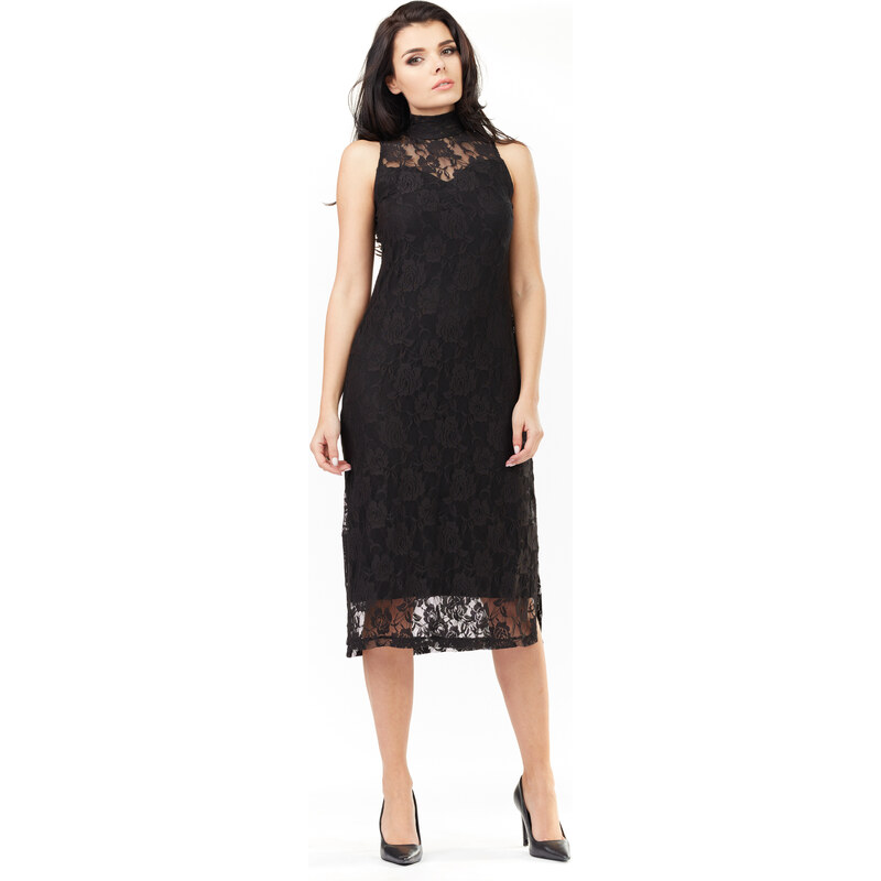 Awama Womans Dress A203 Black