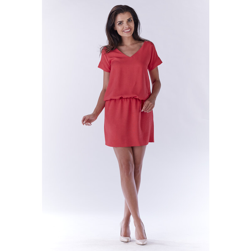 Awama Womans Dress A178 Pink/Fuchsia