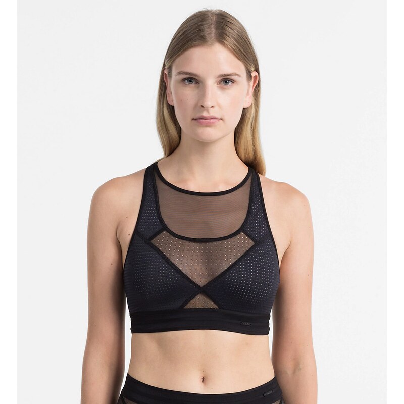 Podprsenka Unlined Bralette QF4490E černá - Calvin Klein 75140064