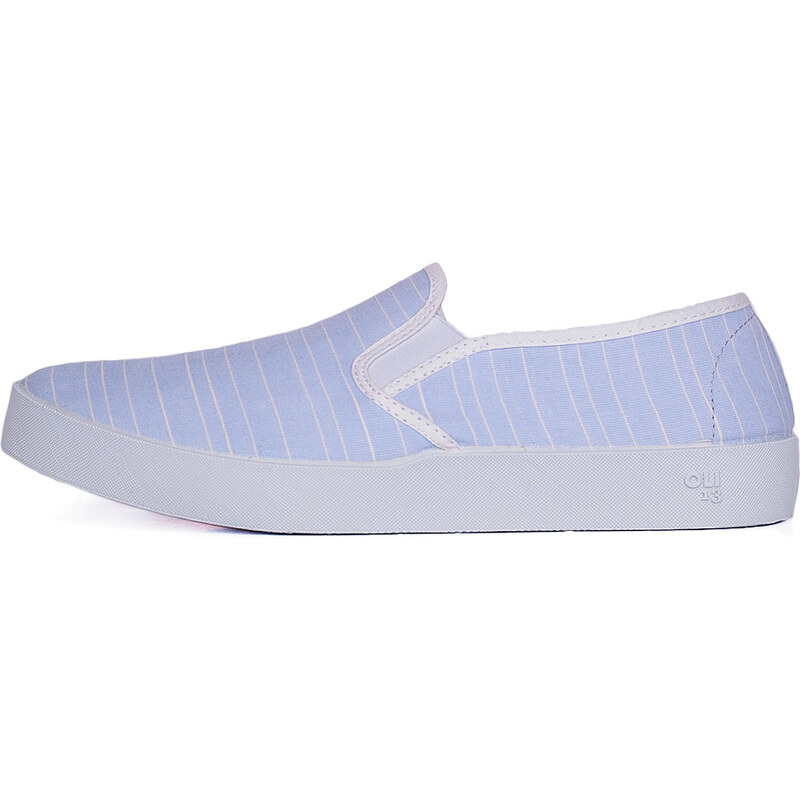 Oli13 Slip On Slip on Stripes Light Blue/White canvas