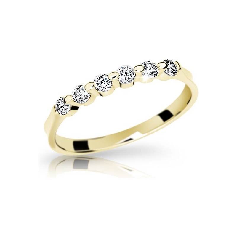 Danfil Zlatý prsten DF 1951 ze žlutého zlata, s briliantem 46