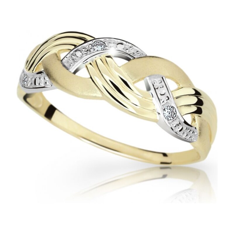 Danfil Zlatý prsten DF 1848 ze žlutého zlata, s briliantem 46