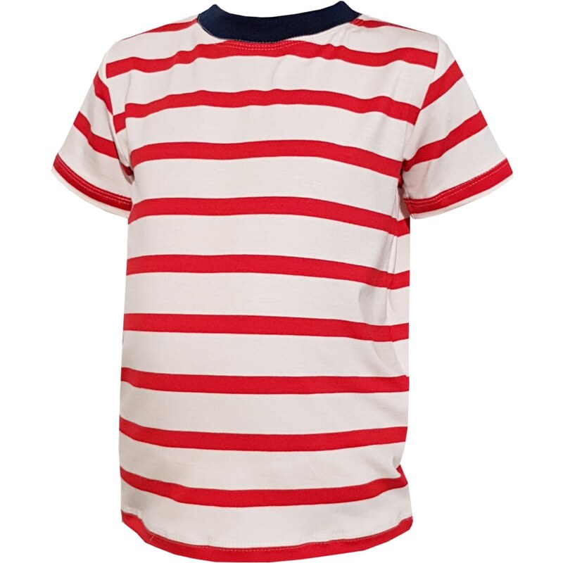 FARMERS Dětské tričko krátký rukáv BAMBUS červený námořník-navy
