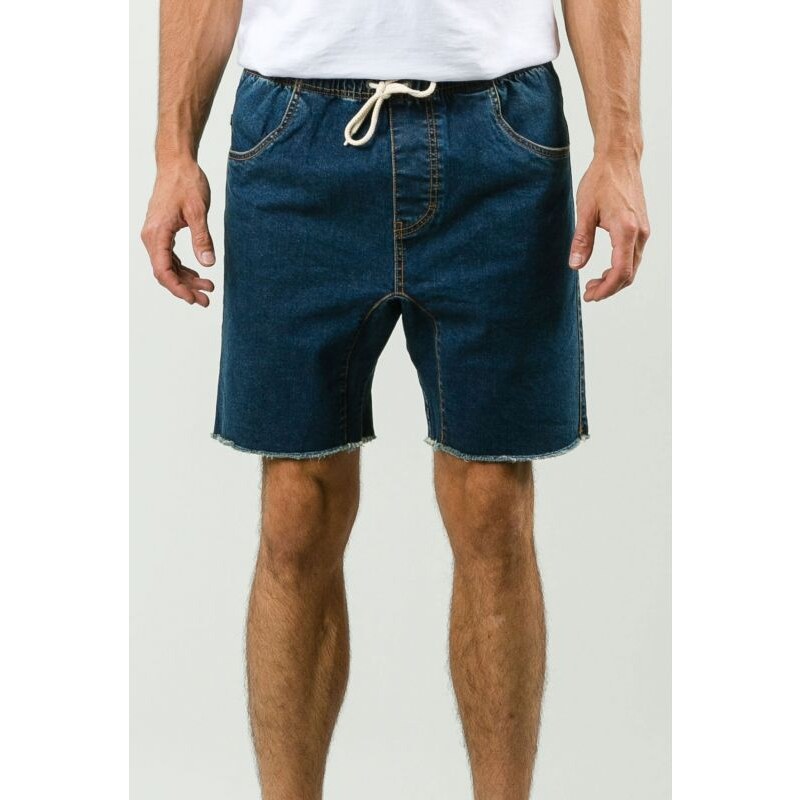 KRATASY RUSTY BALLER DENIM ELASTIC - modrá -